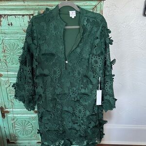 Elegant Green Lace Dress